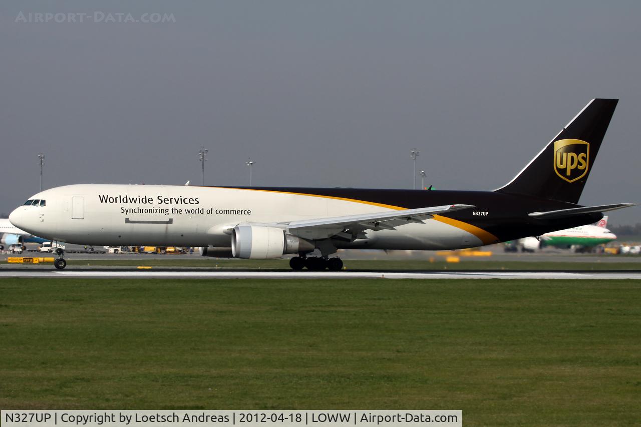 N327UP, 1998 Boeing 767-34AF C/N 27753, UPS274 Cologne Bonn (CGN) via Vienna Schwechat (VIE) to Budapest (BUD)