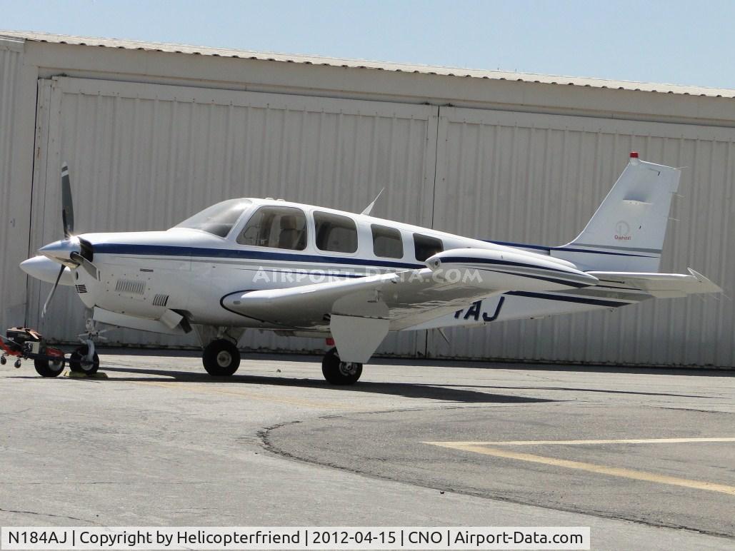 N184AJ, 2004 Raytheon Aircraft Company A36 Bonanza C/N E-3578, Parked by the hanger