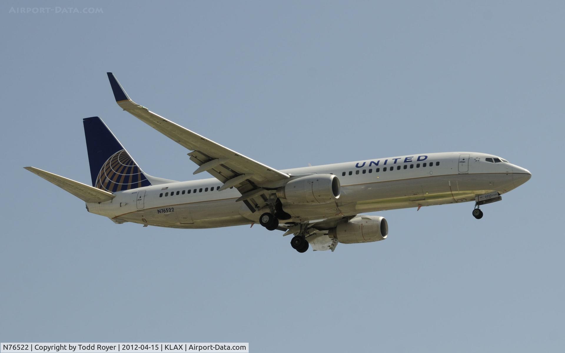 N76522, 2010 Boeing 737-824 C/N 31660, Arriving at LAX on 24R