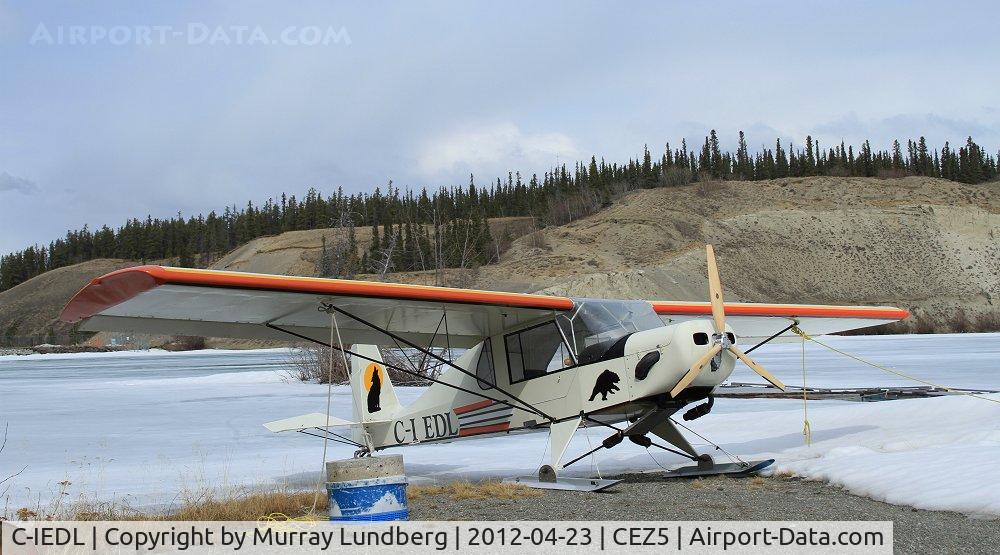 C-IEDL, 1996 Norman Aviation J6 Karatoo C/N 131-137, On skis on the shore of frozen Lake Schwatka - CEZ5 is the Transport Canada code for the Whitehorse Water Aerodrome, Whitehorse, Yukon.