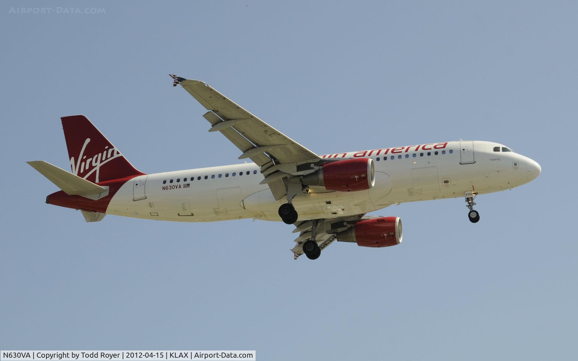 N630VA, 2007 Airbus A320-214 C/N 3101, Arriving at LAX on 24R