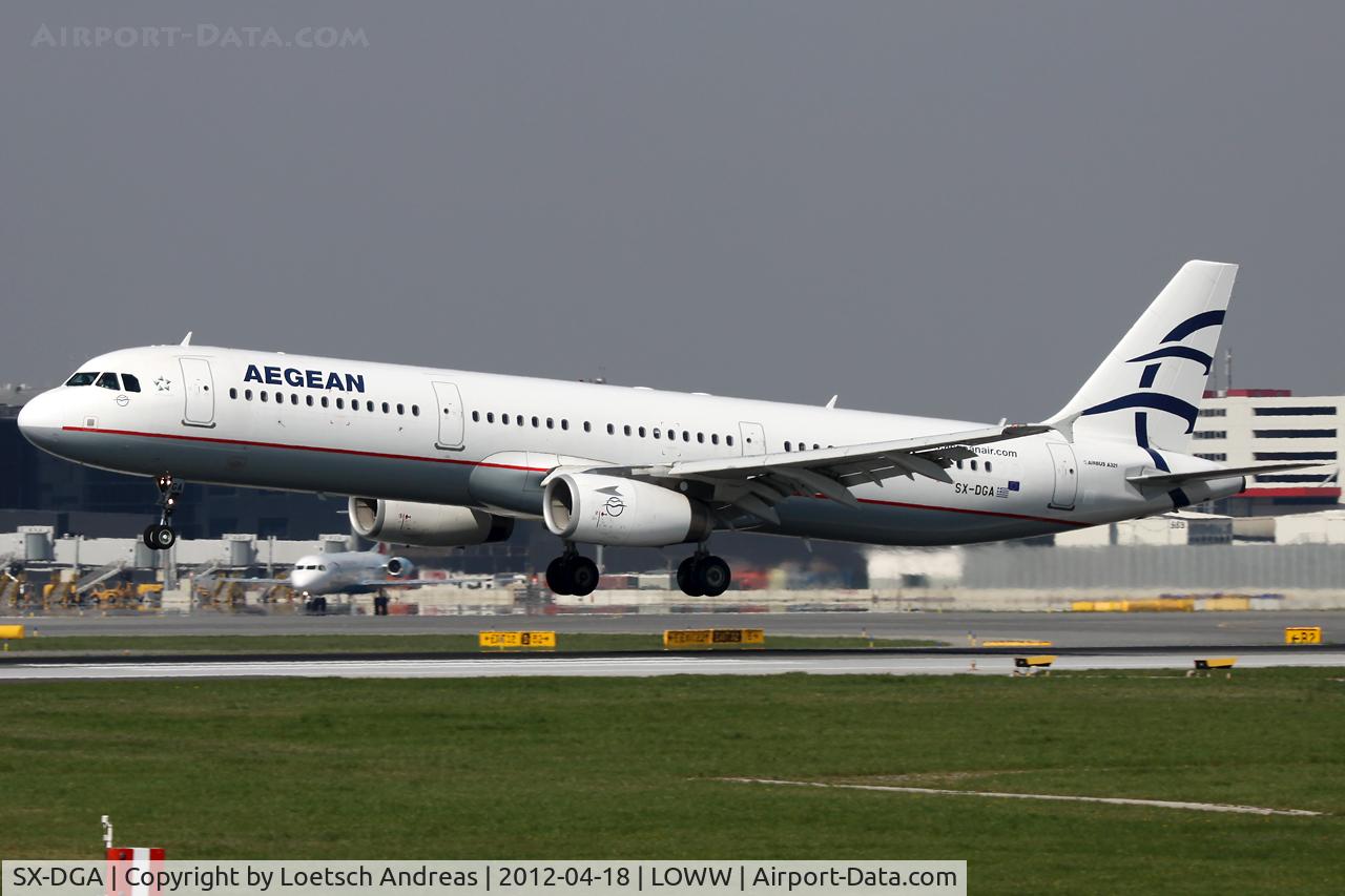 SX-DGA, 2009 Airbus A321-231 C/N 3878, A3880 Athens to Vienna