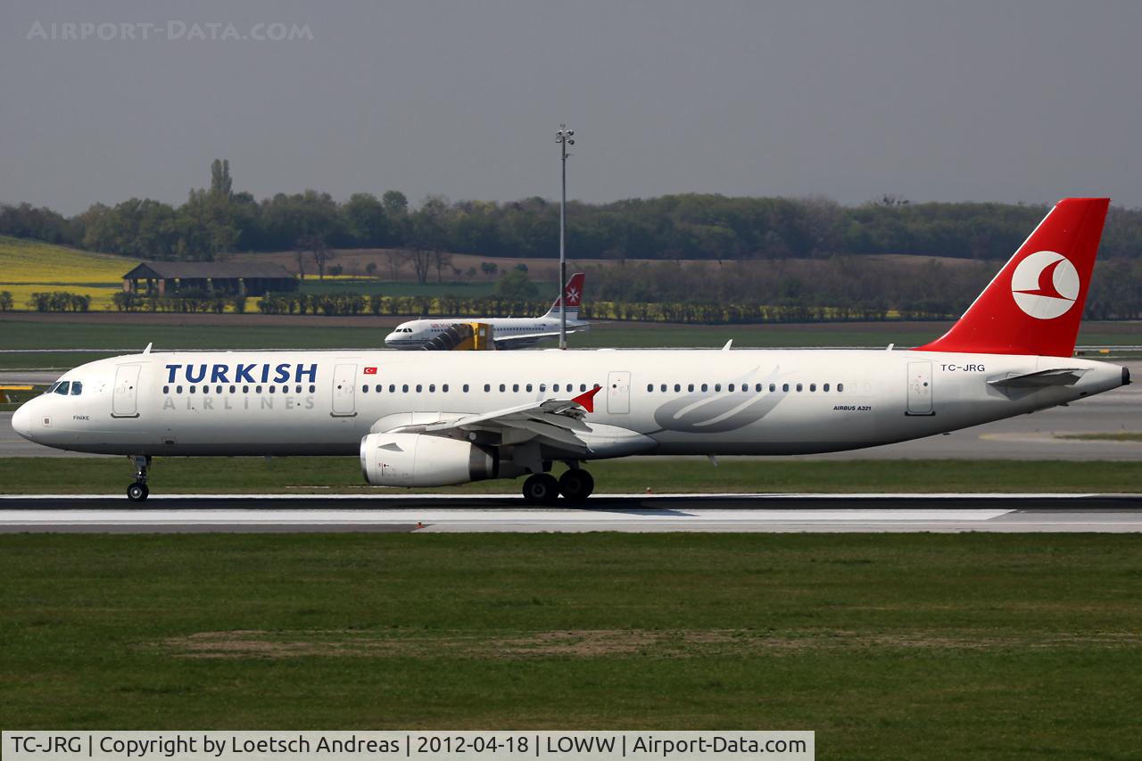 TC-JRG, 2007 Airbus A321-231 C/N 3283, TK1884 Vienna Schwechat (VIE) to Istanbul Ataturk (IST)