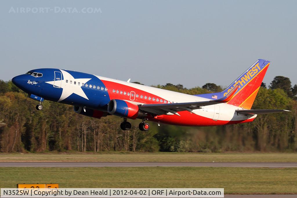 N352SW, 1990 Boeing 737-3H4 C/N 24888, Southwest Airlines 