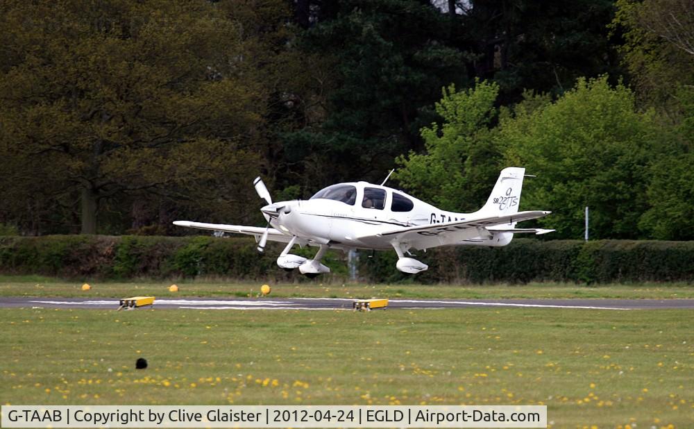 G-TAAB, 2006 Cirrus SR22 GTS C/N 1769, Arriving back to it's home base.