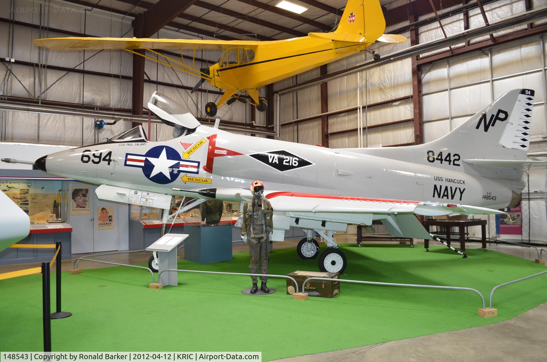 148543, Douglas A-4C Skyhawk C/N 12736, VA Air Museum