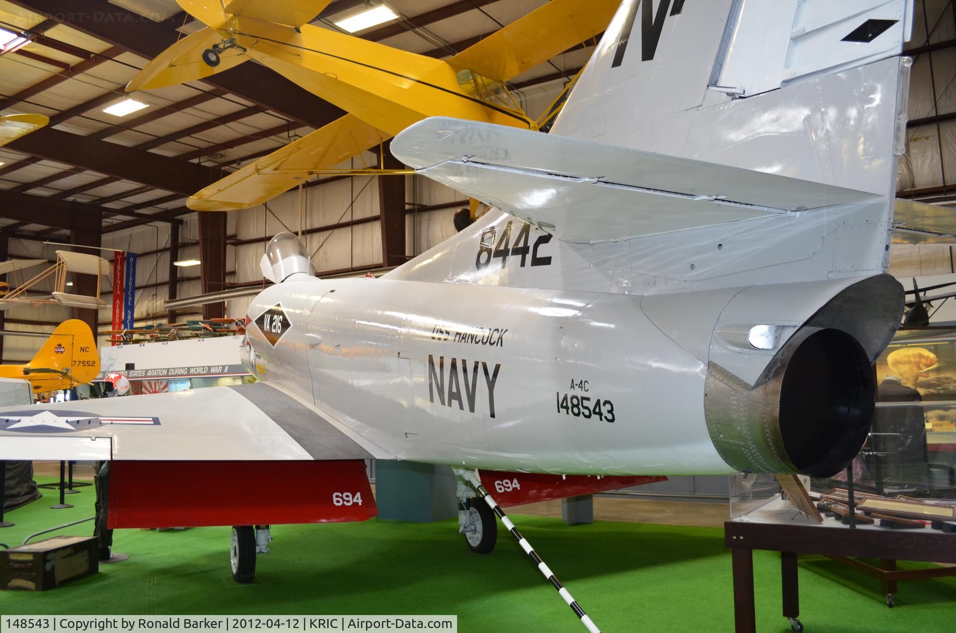 148543, Douglas A-4C Skyhawk C/N 12736, VA Air Museum
