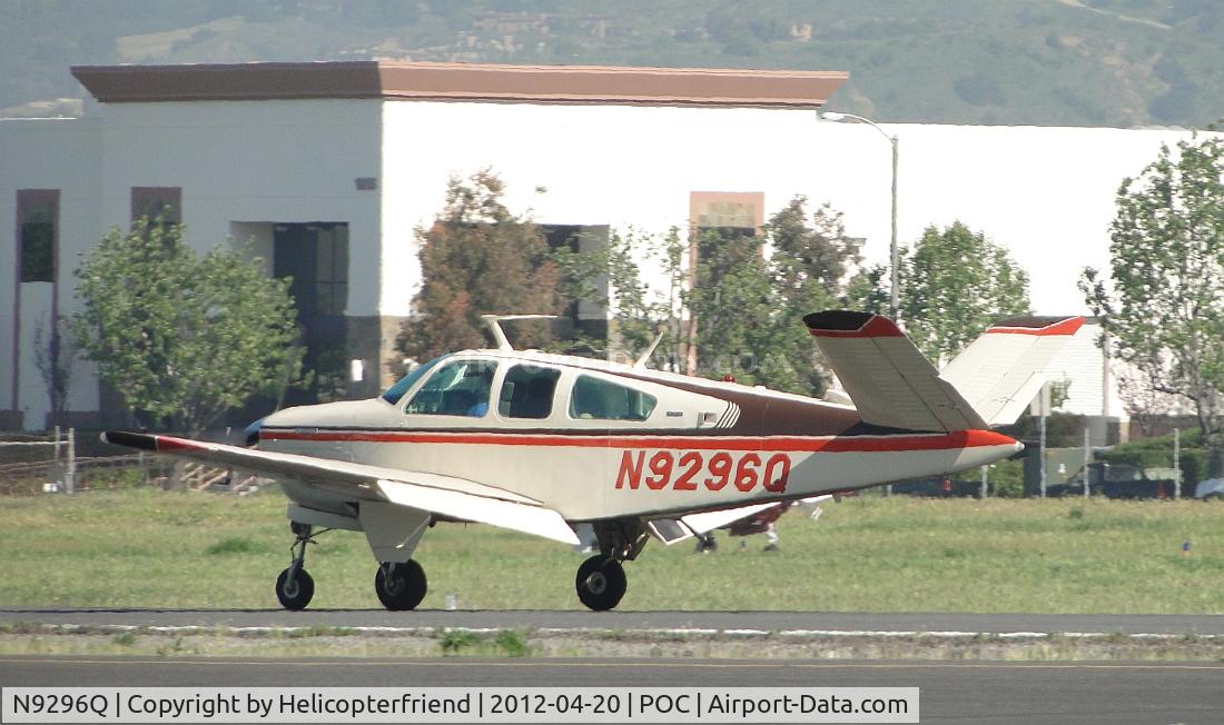 N9296Q, 1971 Beech V35B Bonanza C/N D-9294, Rolling out after landing