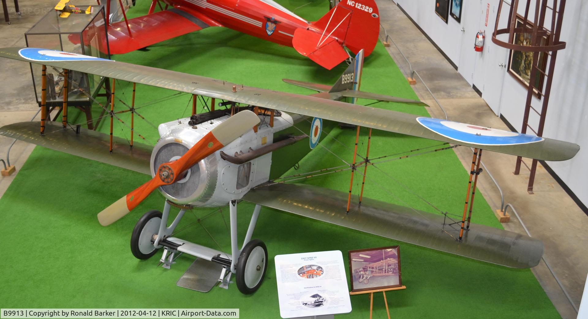 B9913, 1917 SPAD S-VII C/N 103, VA Air Museum