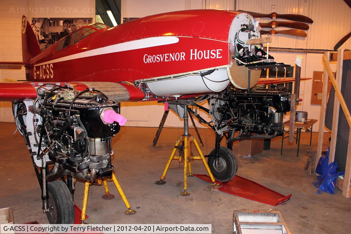 G-ACSS, 1934 De Havilland DH-88 Comet C/N 1996, Shuttleworth Collection at Old Warden