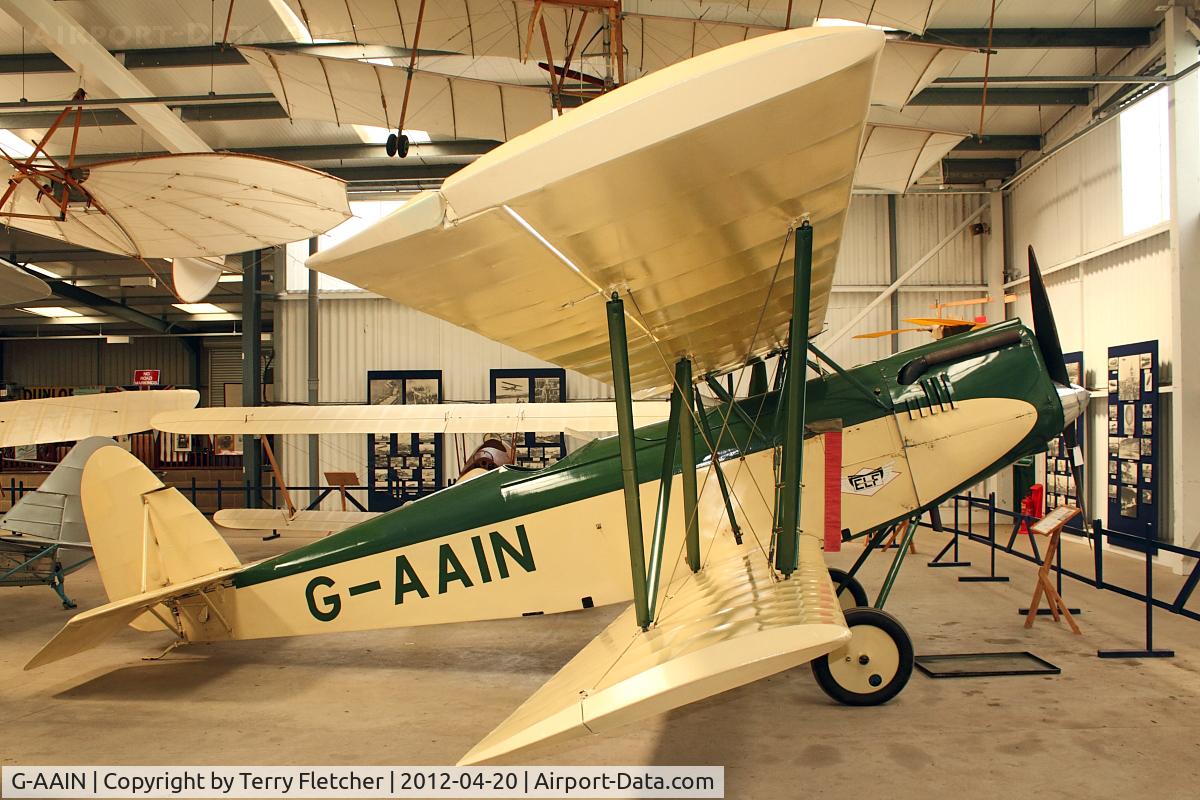 G-AAIN, 1934 Parnall Elf II C/N J.6, Shuttleworth Collection at Old Warden