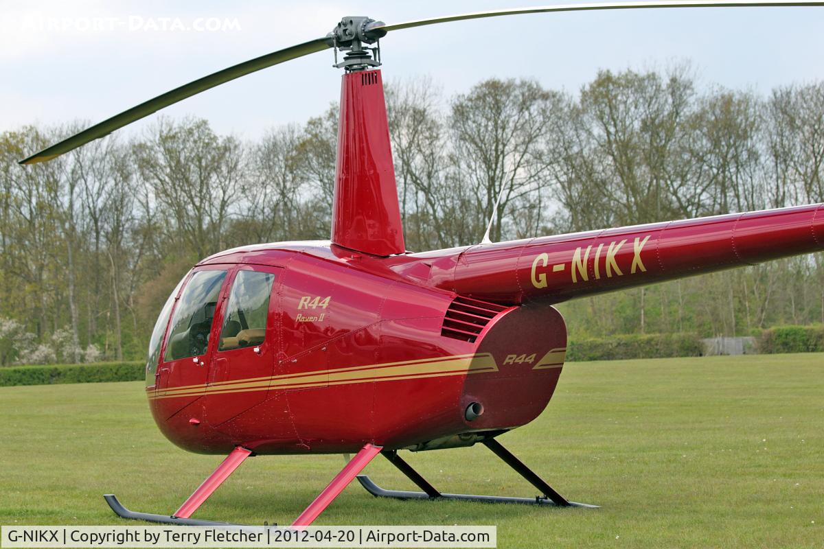 G-NIKX, 2008 Robinson R44 Raven II C/N 12306, at Old Warden