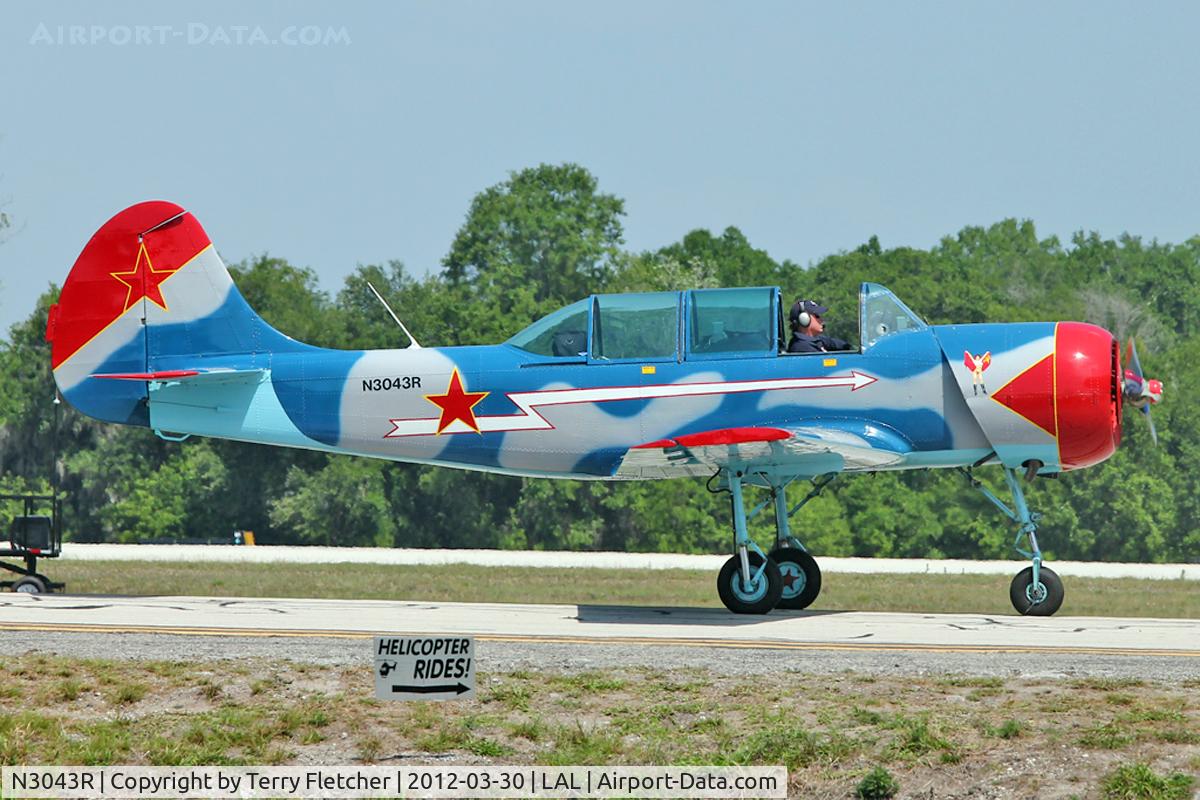 N3043R, 1983 Yakovlev (Aerostar) Yak-52 C/N 833711, At 2012 Sun N Fun