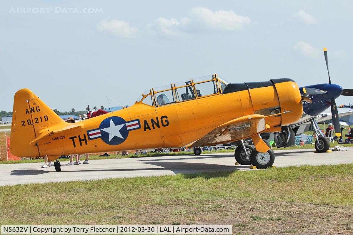 N5632V, 1957 North American T-6G Texan C/N 197-022, At 2012 Sun N Fun