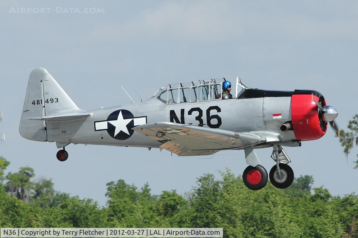 N36, 1944 North American AT-6F Texan C/N 121-42765, At 2012 Sun N Fun