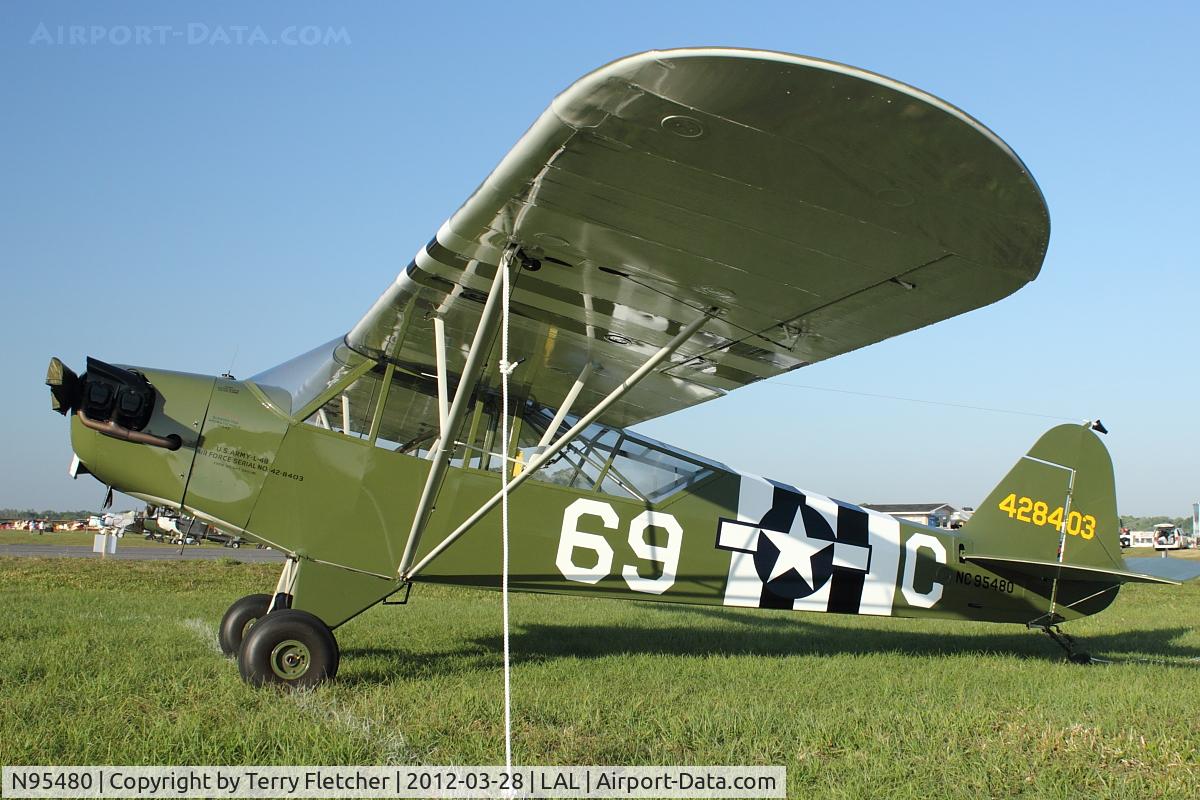 N95480, 1942 Piper J3C-65 Cub C/N 8403, At 2012 Sun N Fun