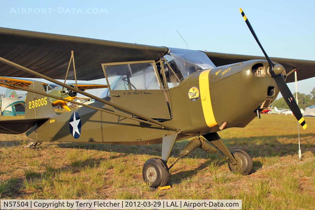 N57504, 1942 Taylorcraft DCO-65 C/N 0-4466, At 2012 Sun N Fun