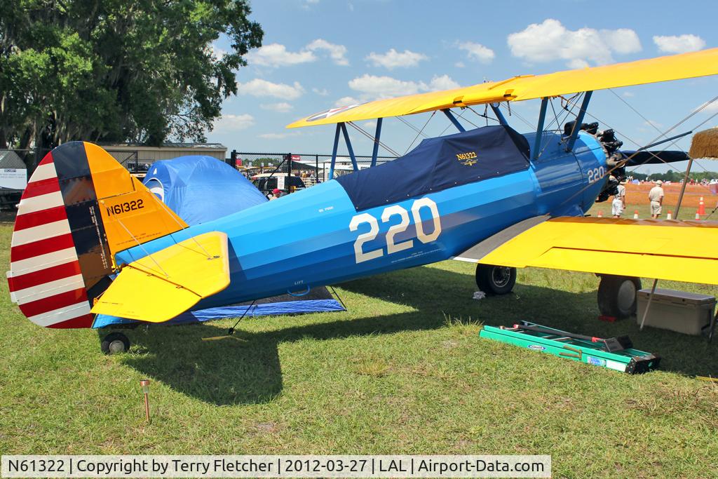 N61322, 1941 Boeing A75N1(PT17) C/N 75-1635, At 2012 Sun N Fun