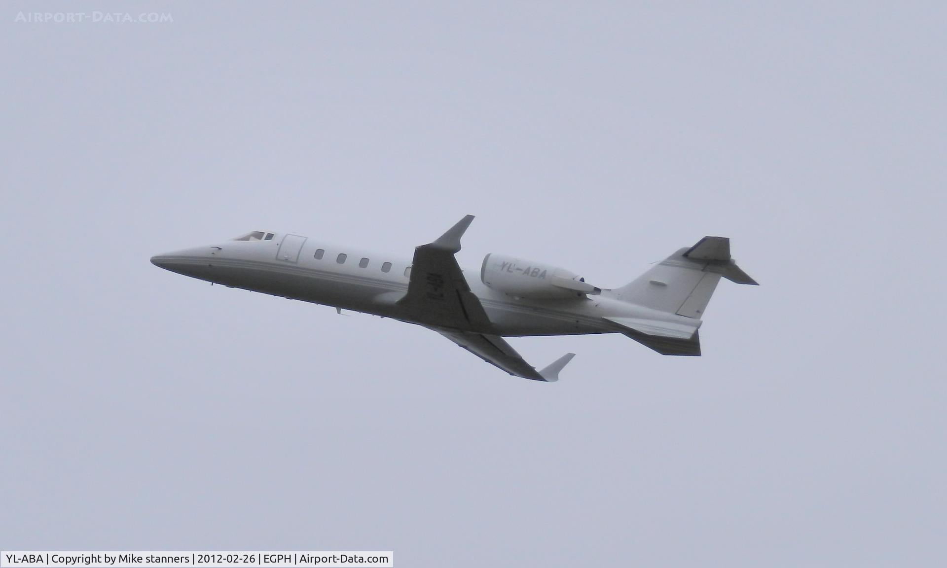 YL-ABA, 2005 Learjet 60 C/N 60-300, Simple jet Learjet 60 departs runway 24