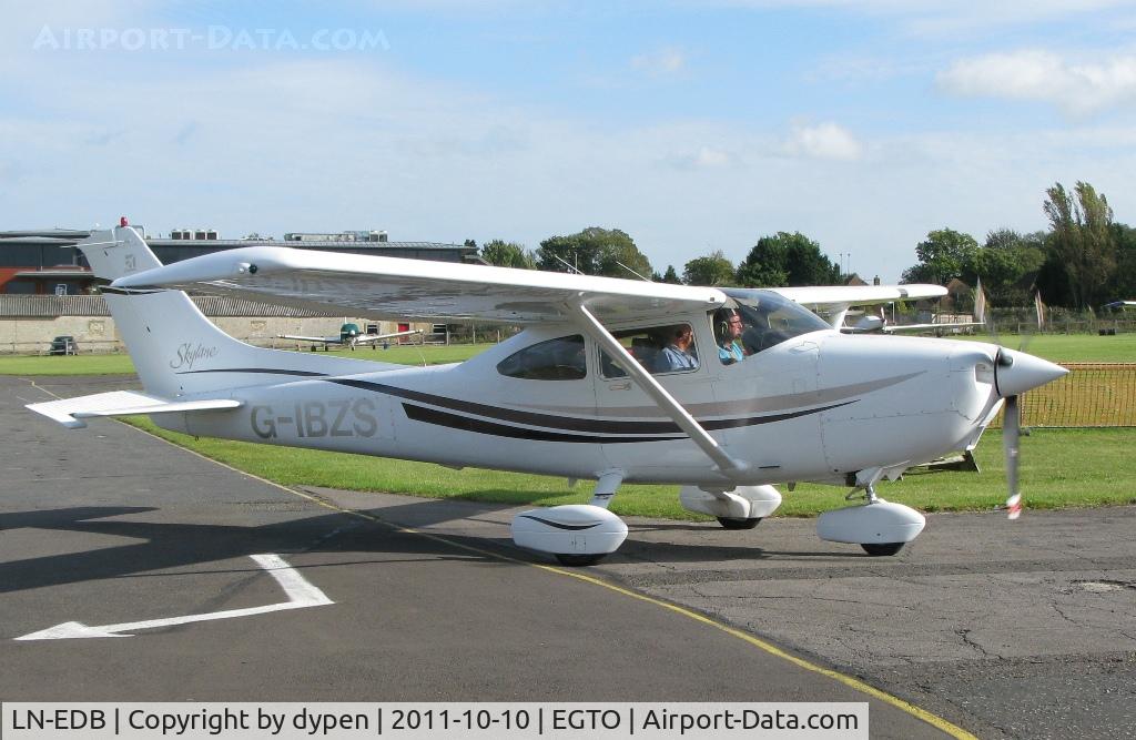 LN-EDB, 1999 Cessna 182S Skylane C/N 18280529, G-IBZS on EGTO Rochester Airport 10.10.2011