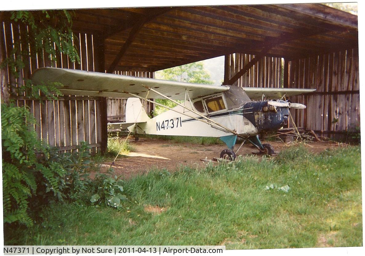 N47371, 1943 Aeronca 0-58B Grasshopper C/N 058B-9083, After sitting for many years.  Now under full restoration