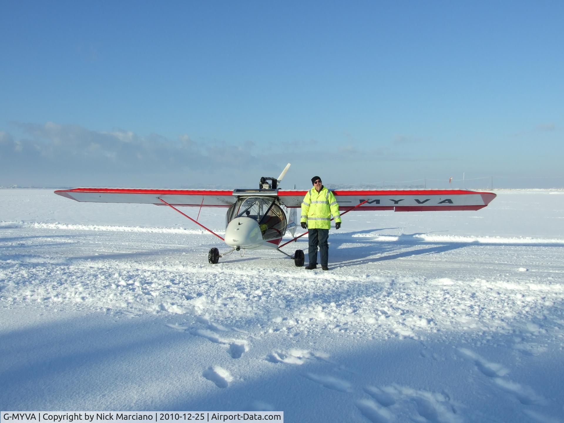 G-MYVA, 1995 Kolb Twinstar Mk III C/N PFA 205-12756, taken back on the ground afterxmas morning flight