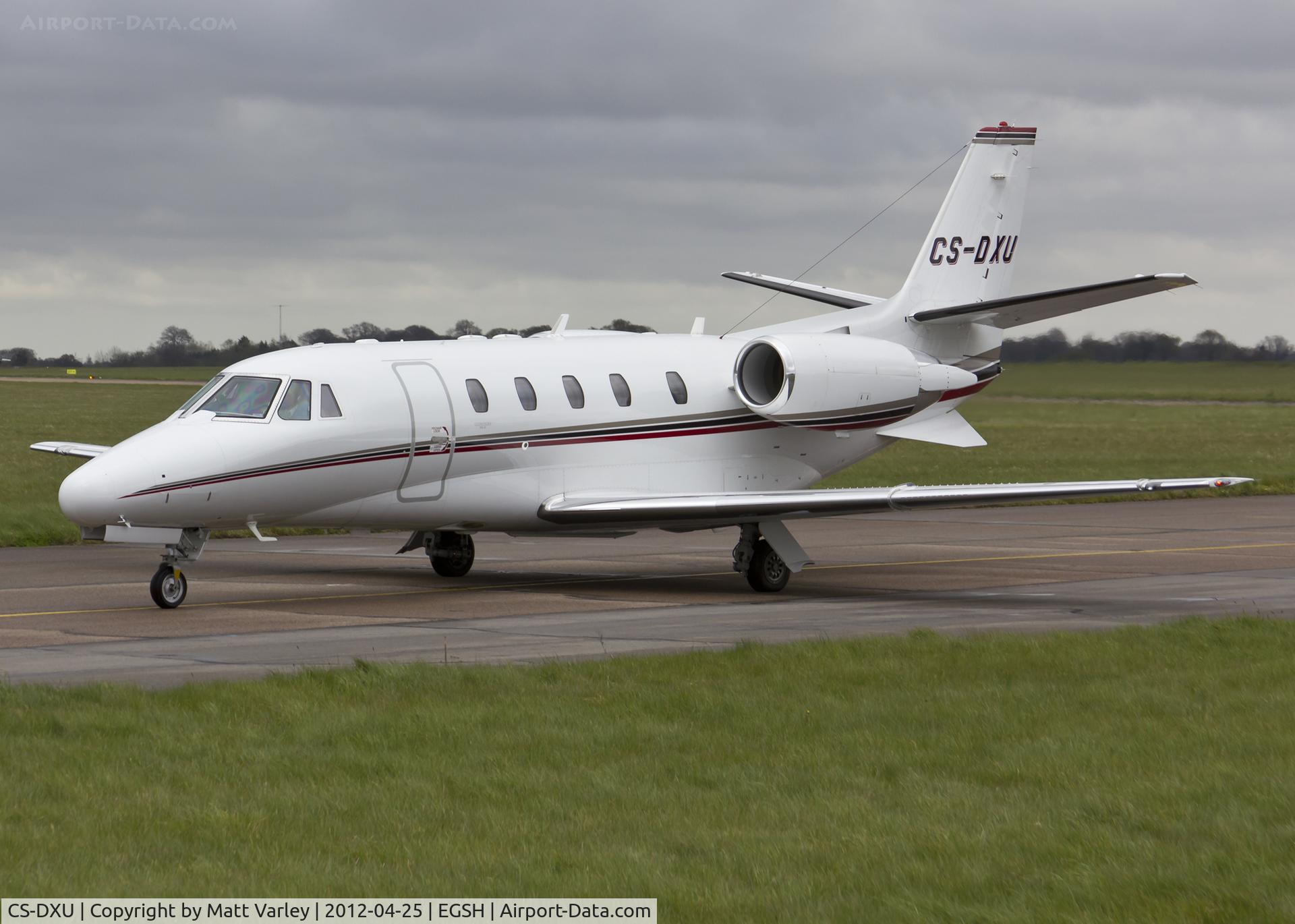 CS-DXU, 2008 Cessna 560 Citation Excel C/N 560-5775, Arriving at SaxonAir.