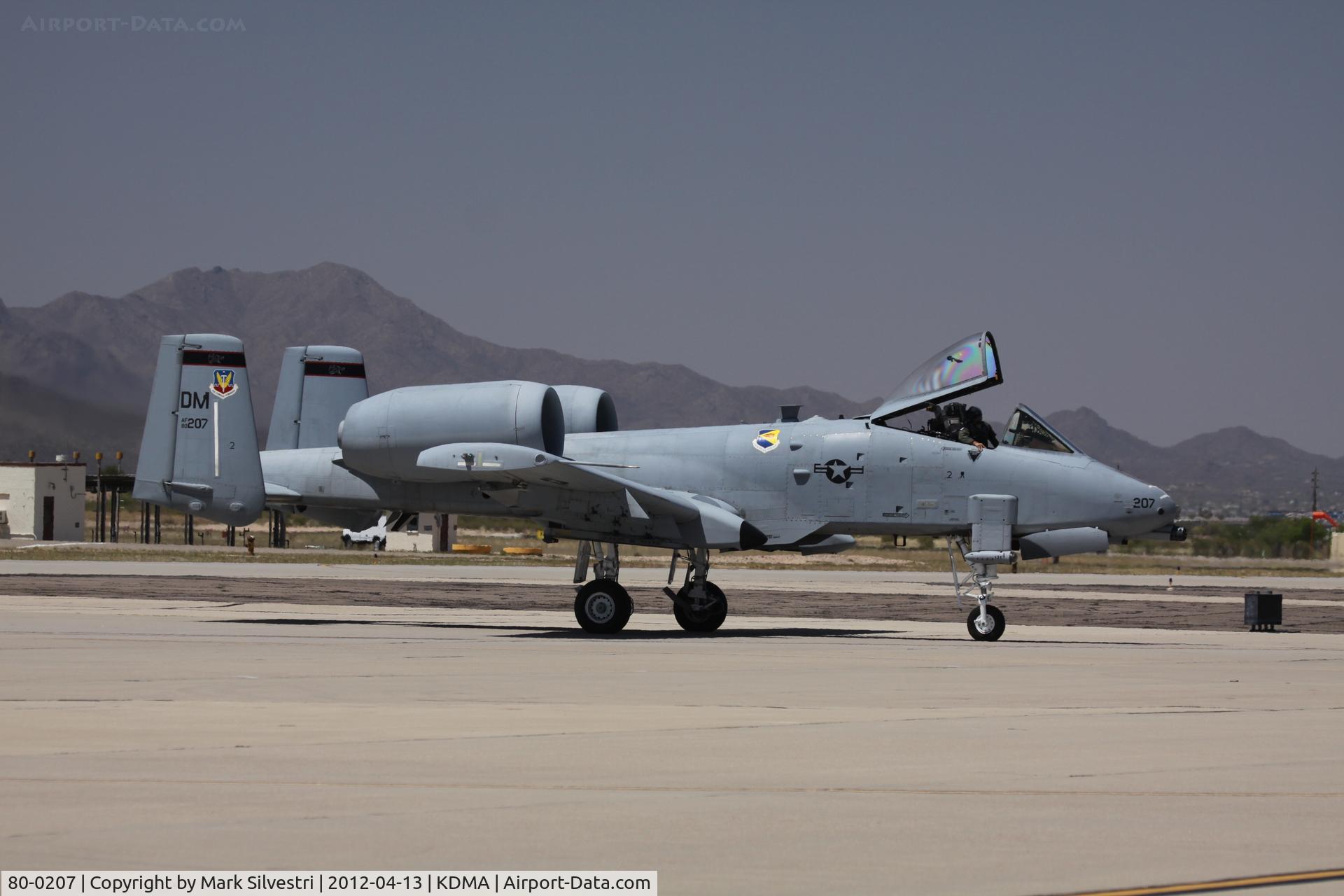 80-0207, 1980 Fairchild Republic A-10A Thunderbolt II C/N A10-0557, Davis Monthan Airshow Practice Day