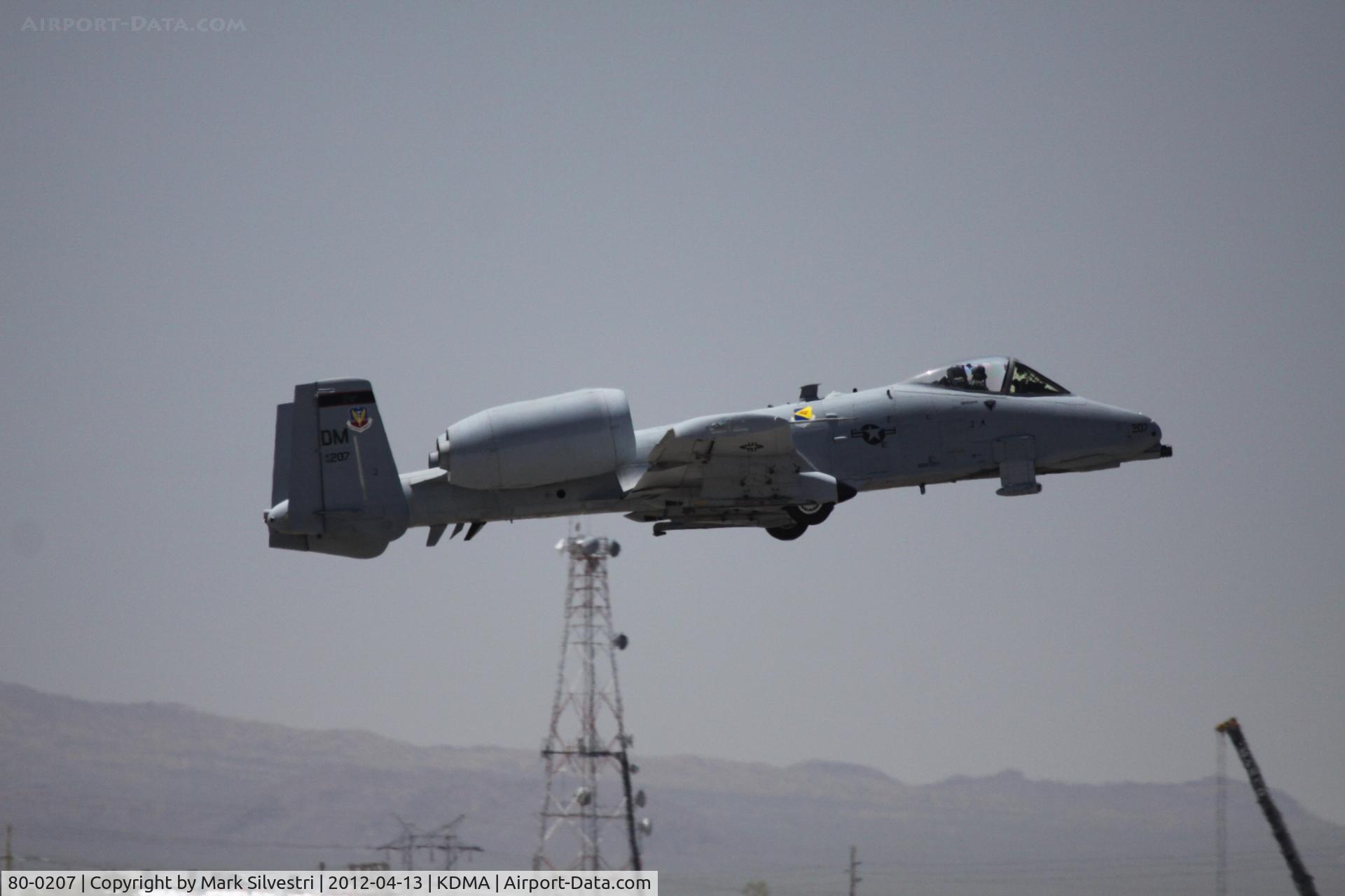 80-0207, 1980 Fairchild Republic A-10A Thunderbolt II C/N A10-0557, Davis Monthan Airshow Practice Day