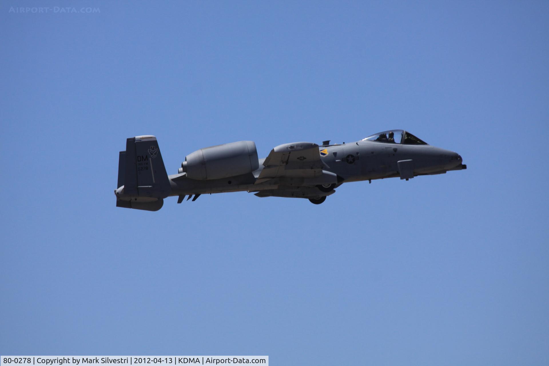 80-0278, 1980 Fairchild Republic OA-10A Thunderbolt II C/N A10-0628, Davis Monthan Airshow Practice Day