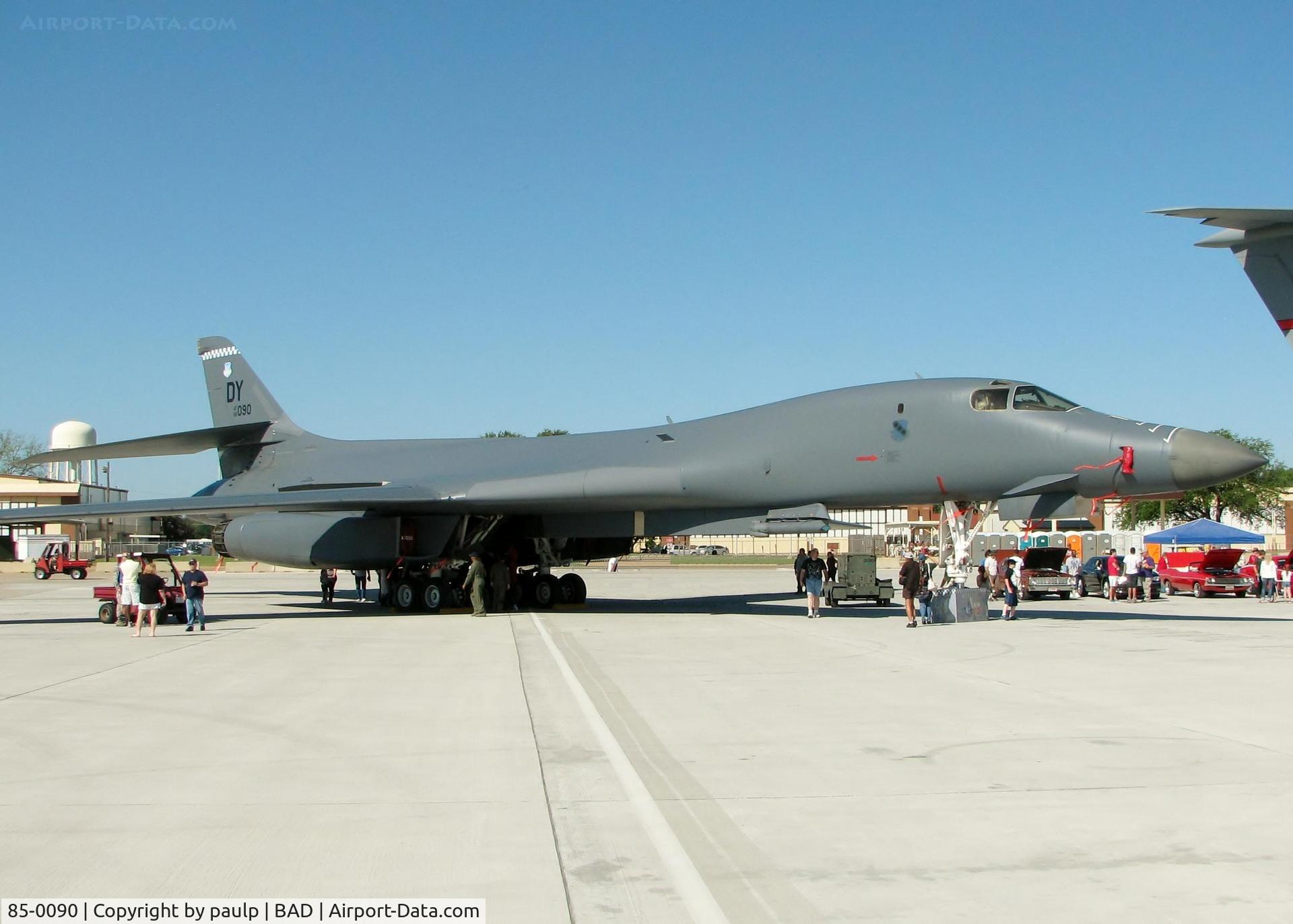 85-0090, 1985 Rockwell B-1B Lancer C/N 50, At Barksdale Air Force Base.