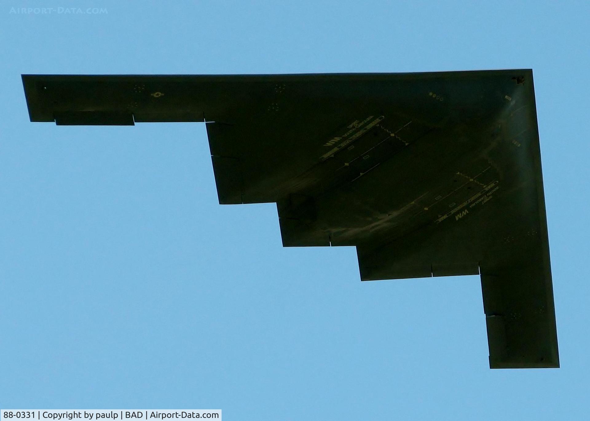 88-0331, 1988 Northrop Grumman B-2A Spirit C/N 1010/AV-10, At Barksdale Air Force Base.