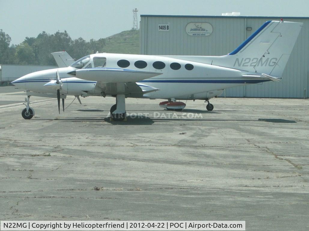 N22MG, 1974 Cessna 414 Chancellor C/N 414-0533, Parked near Howard Aviation