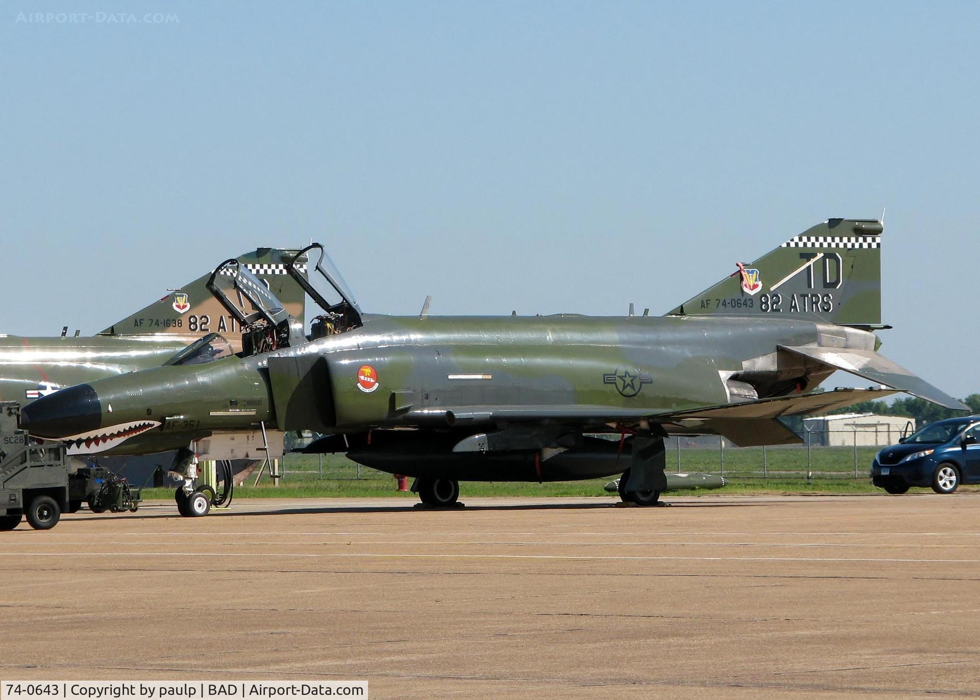 74-0643, 1974 McDonnell Douglas QF-4E Phantom II C/N 4794, At Barksdale Air Force Base.
