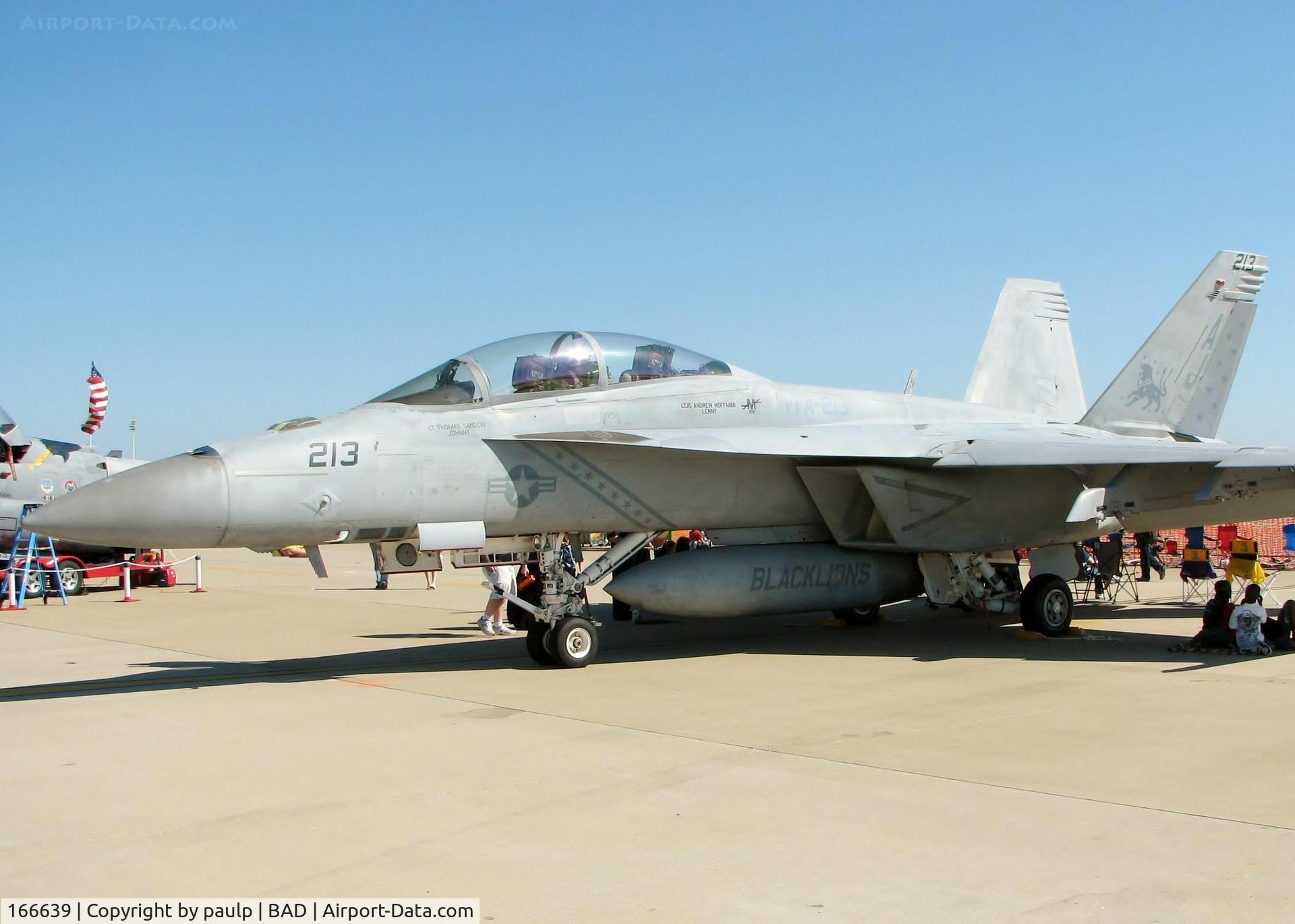 166639, Boeing F/A-18F Super Hornet C/N F132, At Barksdale Air Force Base.