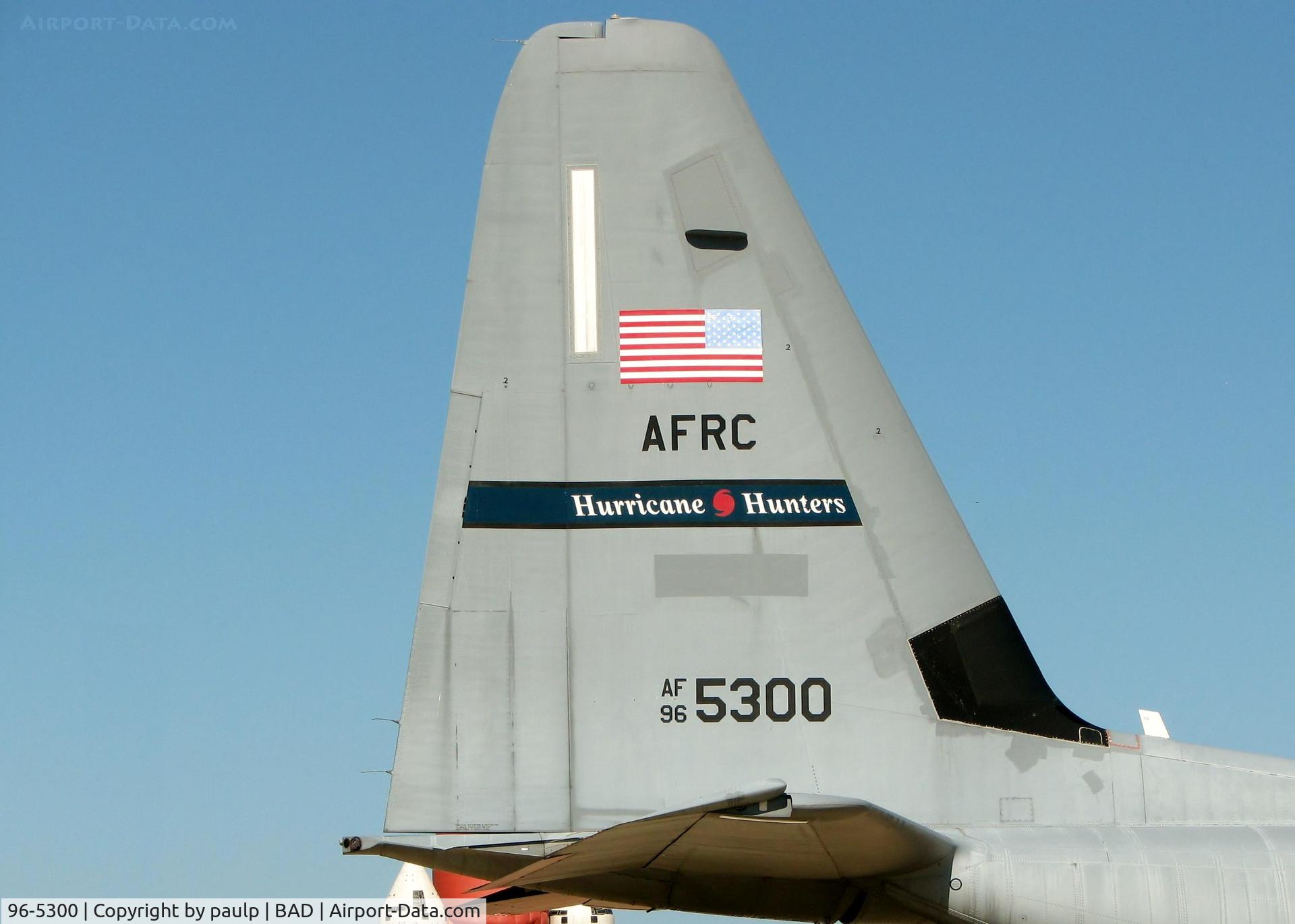 96-5300, 1996 Lockheed Martin WC-130J Hercules C/N 382-5451, At Barksdale Air Force Base.