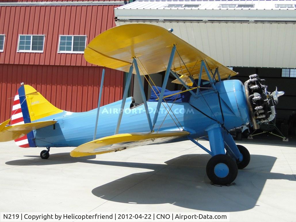 N219, 1939 Waco UPF-7 C/N 5302, Parked out in the sun by the hanger