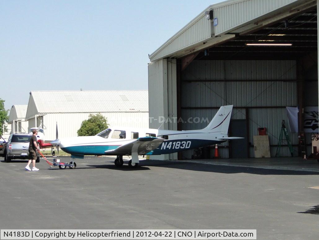 N4183D, 2001 Piper PA-32R-301T Turbo Saratoga C/N 3257203, Being moved back into the hanger