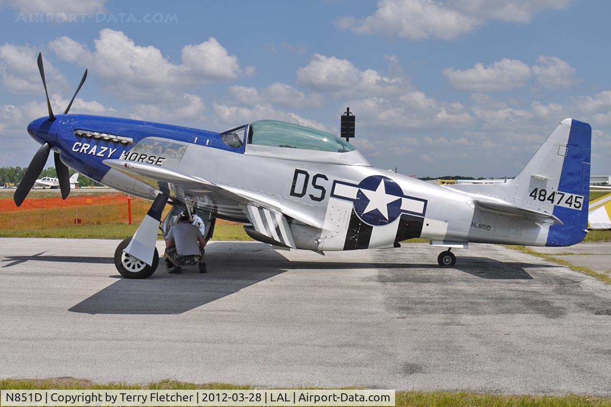 N851D, 1944 North American P-51D Mustang C/N 44-84745, At 2012 Sun N Fun