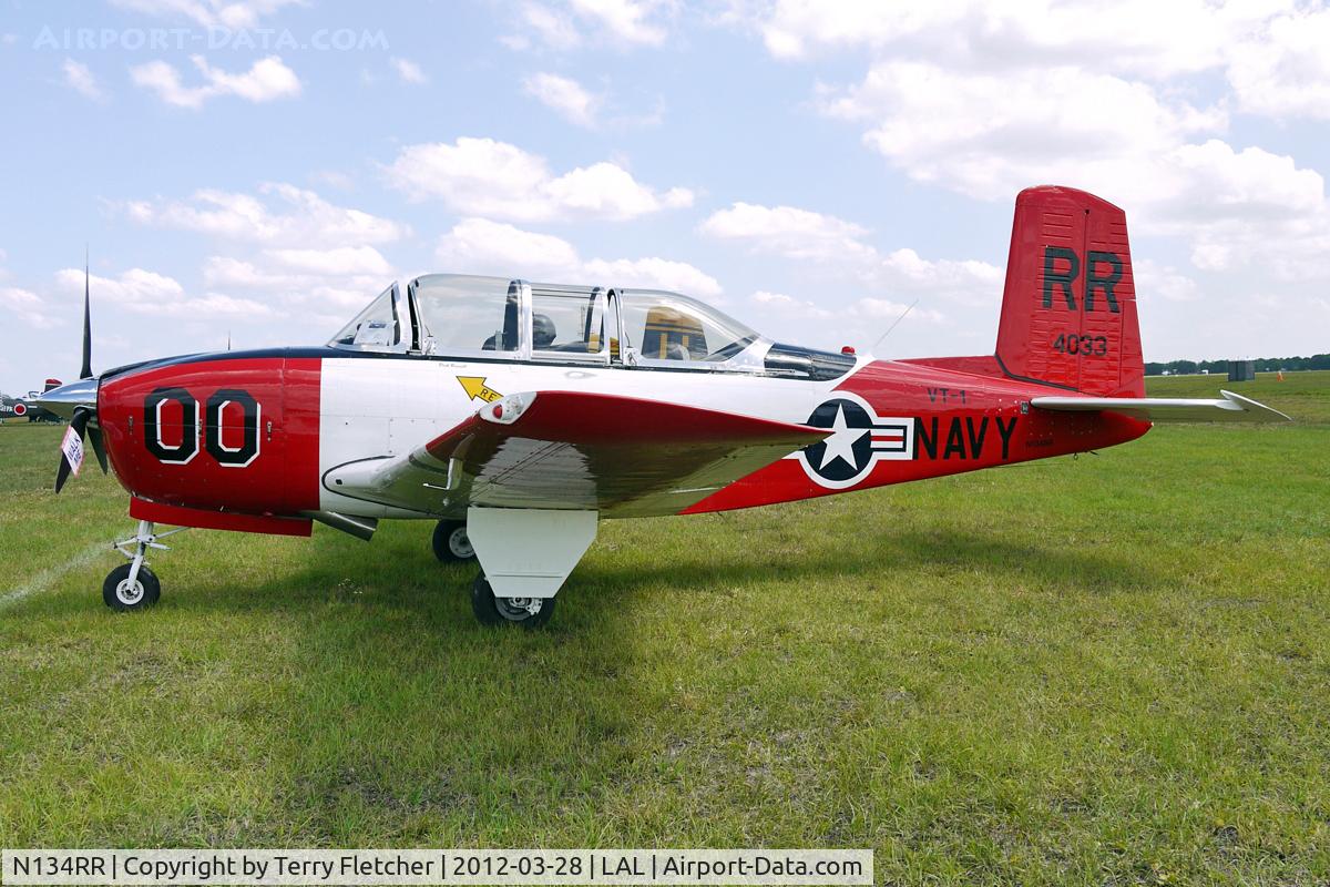 N134RR, 1957 Beech D-45 (T-34B) Mentor C/N BG-340, At 2012 Sun N Fun