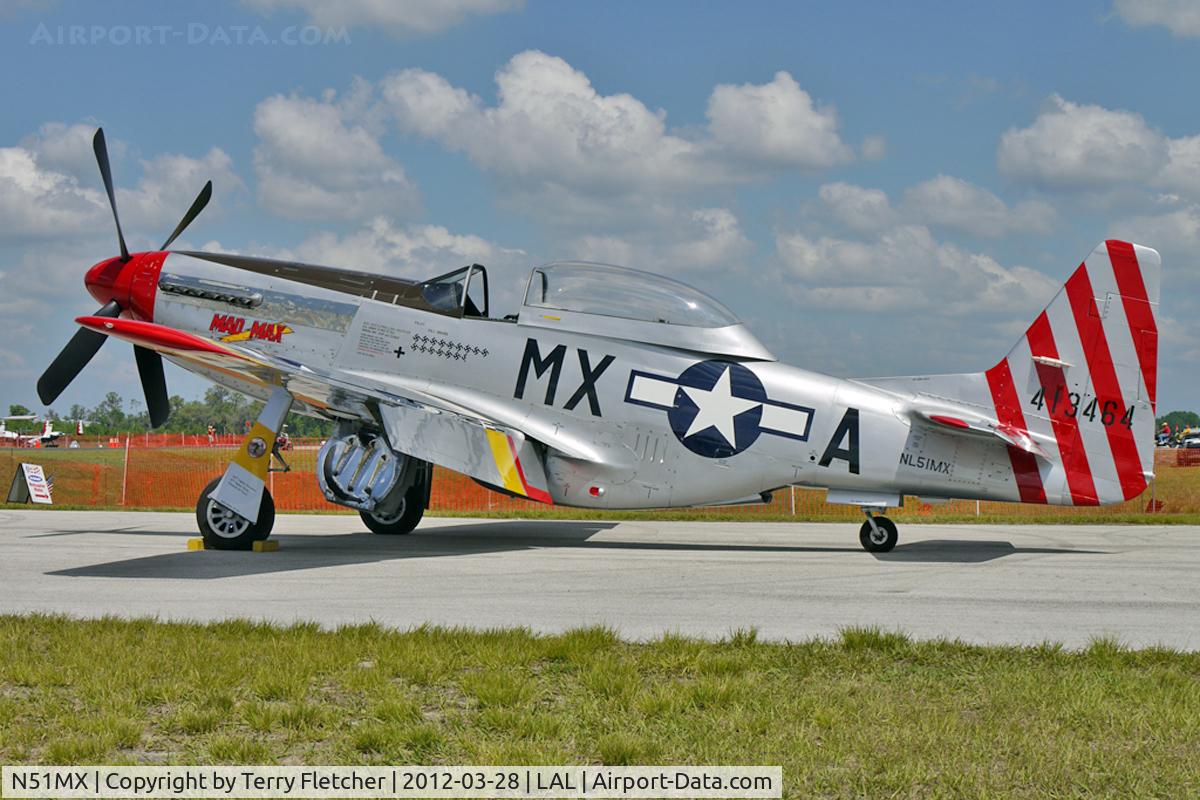 N51MX, 1944 North American F-51D Mustang C/N 45-11559, At 2012 Sun N Fun