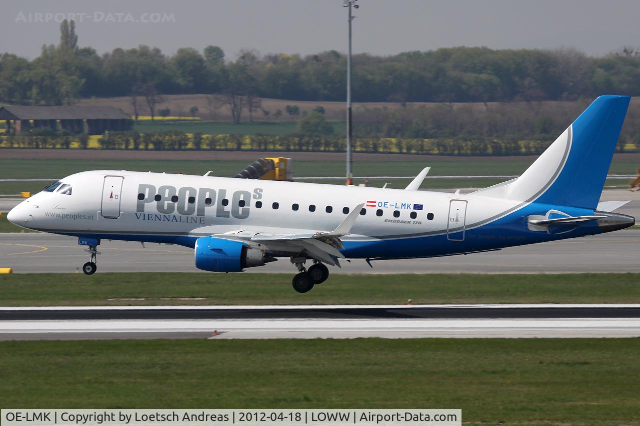 OE-LMK, 2006 Embraer 170LR (ERJ-170-100LR) C/N 17000150, PE104 Altenrhein to Vienna