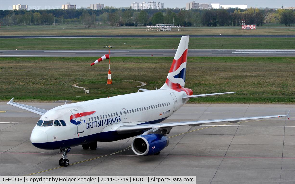 G-EUOE, 2001 Airbus A319-131 C/N 1574, Arriving on parking position.....