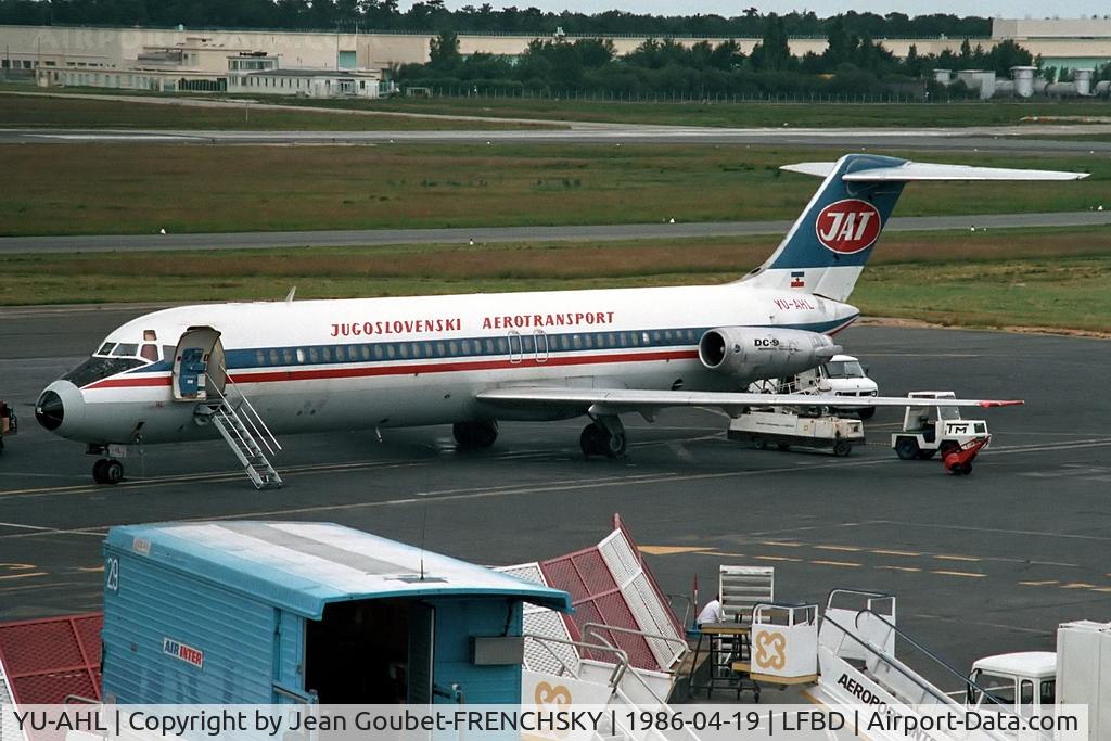 YU-AHL, 1970 Douglas DC-9-32 C/N 47425, JAT from Dubrovnik