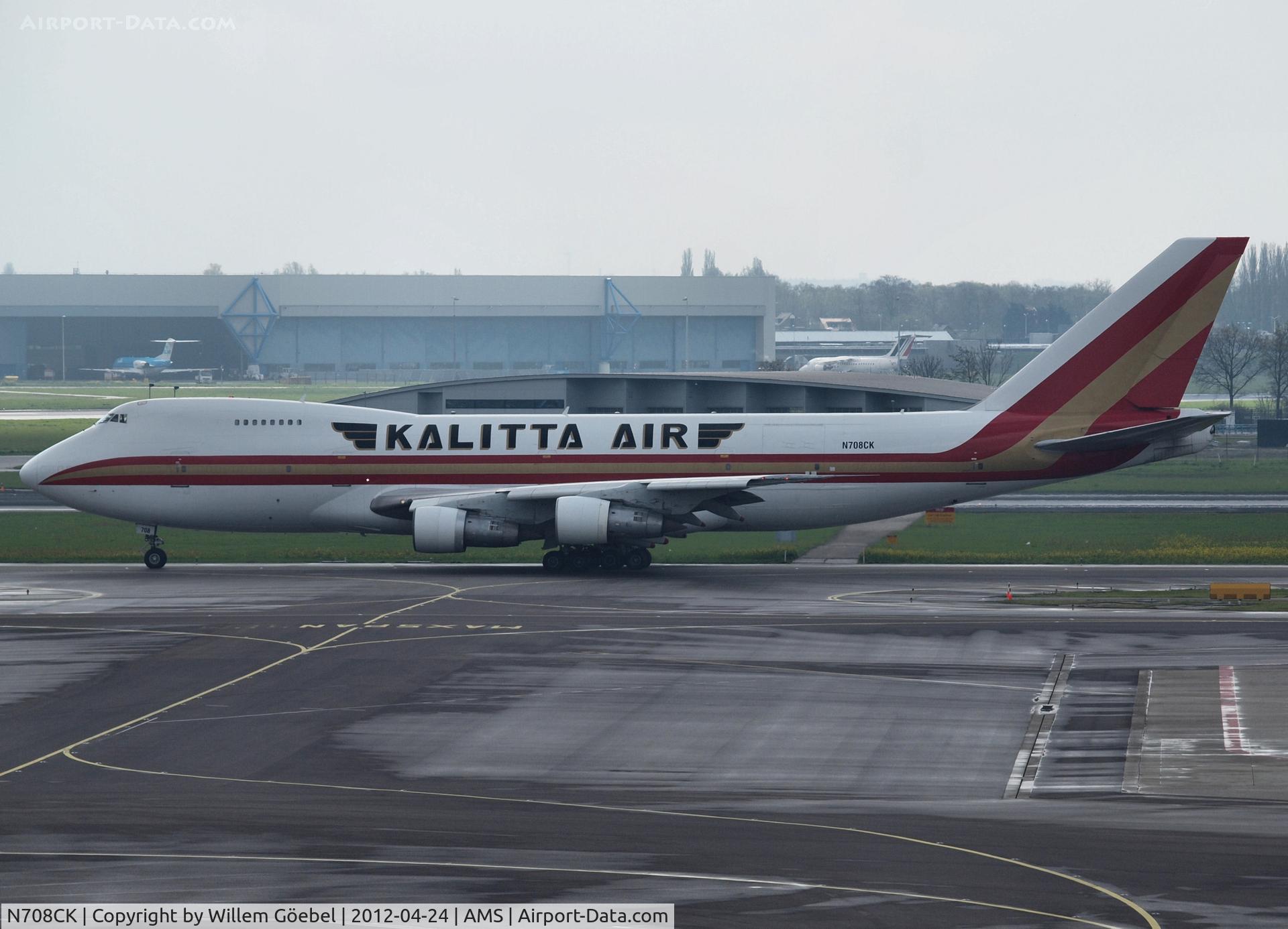 N708CK, 1980 Boeing 747-212B C/N 21937, Taxi to the runway of Schiphol Airport