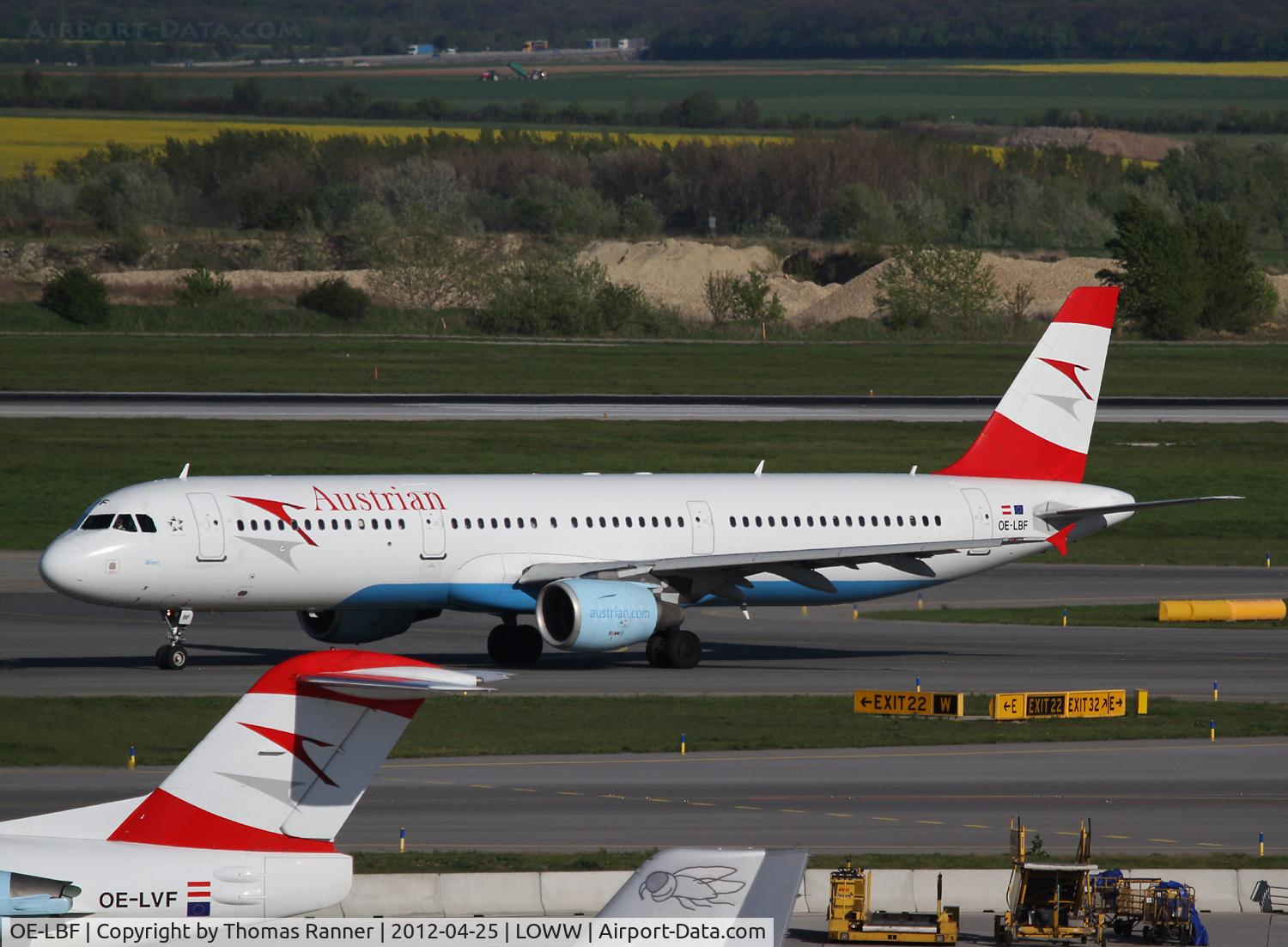 OE-LBF, 2001 Airbus A321-211 C/N 1458, Austrian Airlines Airbus A321