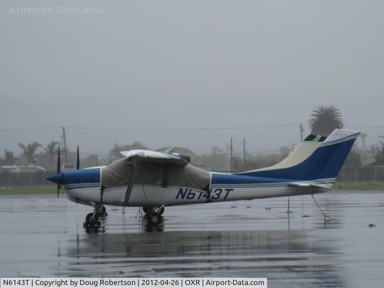 N6143T, 1982 Cessna TR182 Turbo Skylane RG C/N R18201919, 1982 Cessna TR182 TURBO SKYLANE RG, Lycoming O-540-L3C5D with turbocharger derated to 235 Hp, 2 blade metal CS prop with spinner, retractable gear, max level speed 187 kts-215 mph at 20k ft.