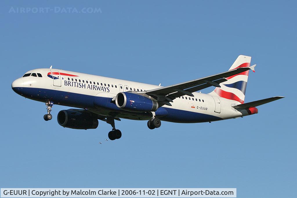 G-EUUR, 2003 Airbus A320-232 C/N 2040, Airbus A320-232, Newcastle Airport, November 2006.
