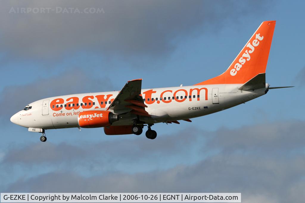 G-EZKE, 2004 Boeing 737-73V C/N 32426, Boeing 737-73V, Newcastle Airport, October 2006.