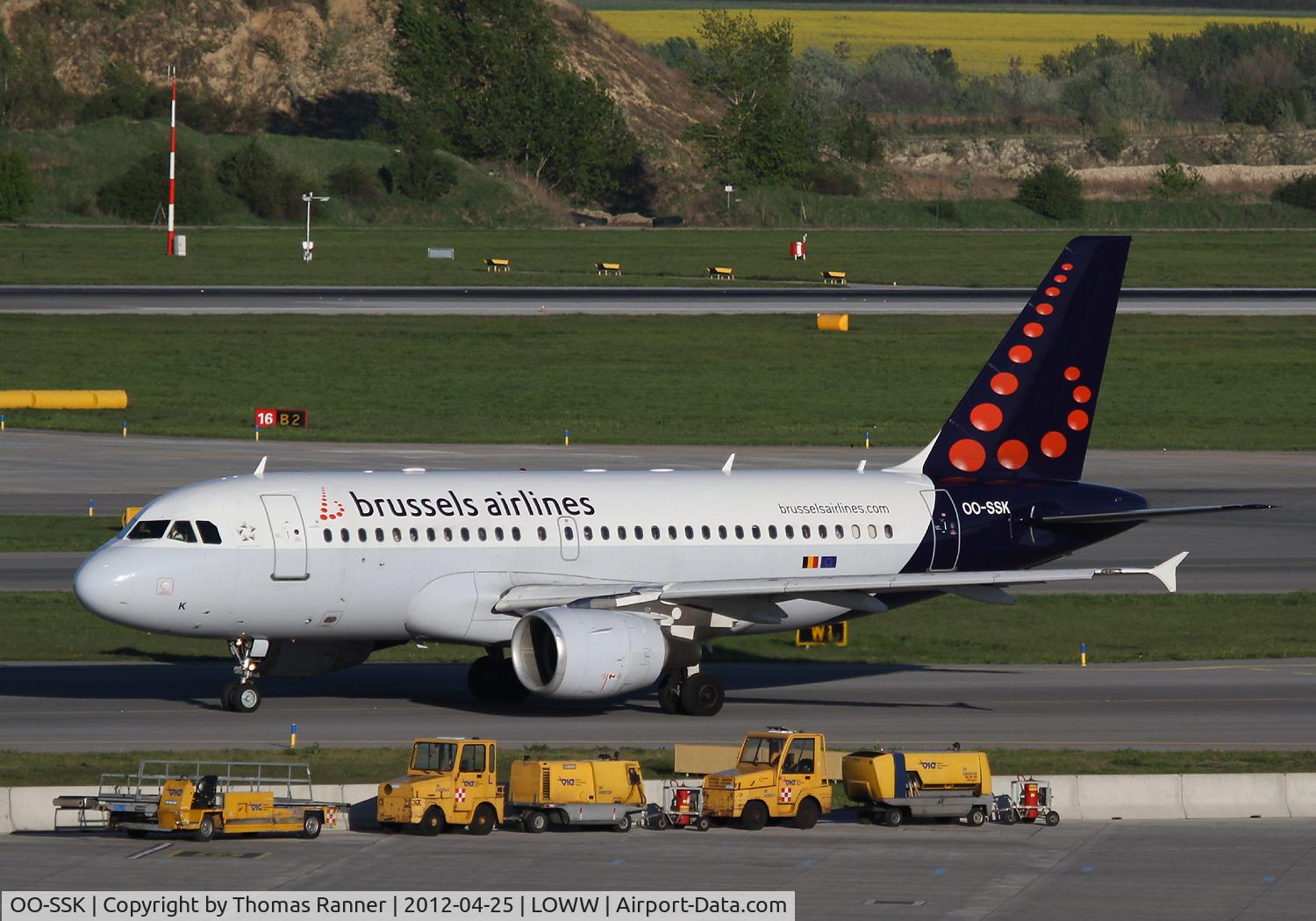 OO-SSK, 2000 Airbus A319-112 C/N 1336, Brussels Airlines Airbus A319